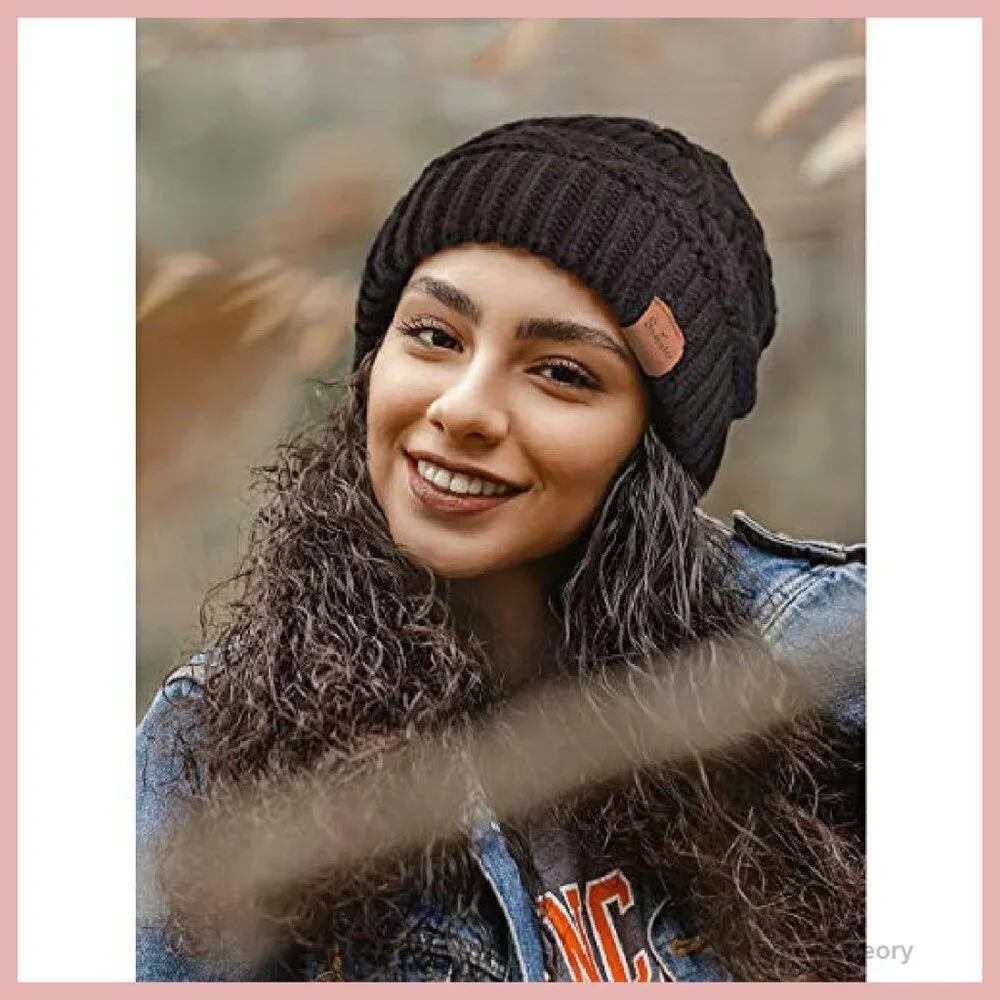 Oversize Chunky Slouchy Beanie Winter Hat Women's Acrylic Knit Ski Cap - Picture 6 of 8